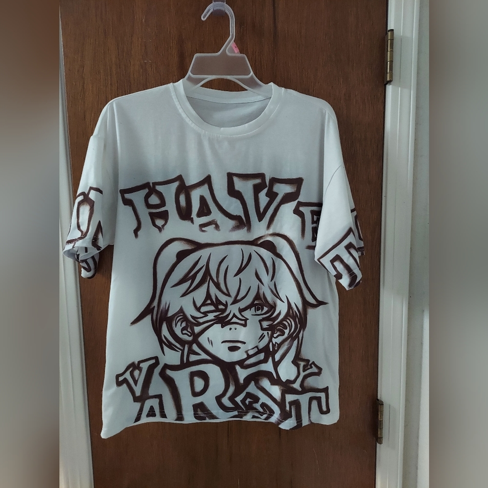 Anime character tshirt. Graffiti style. Size S.